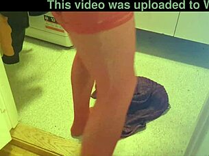 Slave Peeing in Red Lingerie and Heels Compilation with Tattoo Teacher