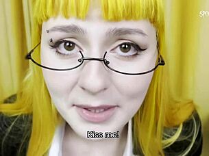 medical joi sex therapist in cosplay pegs guy and makes him eat her pussy