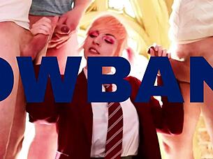 Gorgeous British Blonde with Fake Tits Masturbates in Wild Solo Action!