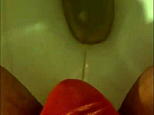 Slave Peeing in Red Lingerie and Heels Compilation with Tattoo Teacher