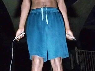 What Happens When A Skinny Mature Brunette Beauty Works Out In The Park With Her Teacher?