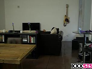 Teen amateur blows big cock in the dark