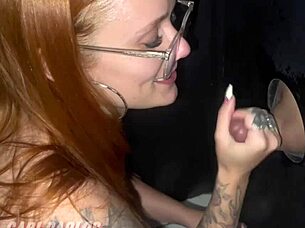 Amateur Blonde And Redhead Wives Suck Huge Cocks Through Gloryhole While Husbands Film