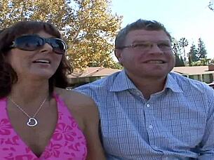 Mature big tits wife in lingerie gets anal fingered and facial cumshot