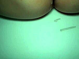 Asian student bent over in doggystyle with shaved tight pussy creampie