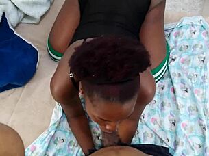 Unbelievable first encounter with horny ebony guy turns wild. Sloppy deepthroat on his monster cock leaves me wet and shocked - Jhodez1