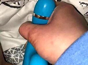 Hey milf slut how do you fuck your wet pussy with that dolphin vibrator so deep and orgasm hard