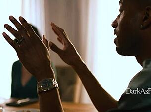 Spineless Husband Begs Curvy Wife Olive Glass to Fuck Huge Black Boss Isiah Maxwell for Job Security?