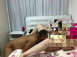 Fudendo with the Sexy Latina Amateur and Her Big Natural Tits in Lingerie 1on1