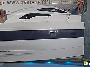 Brazilian beauty rides cock without condom on yacht in steamy encounter