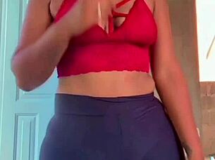 Why does this big-booty girl wear panties that mark everything so teasingly?