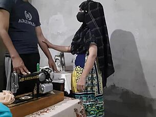 Brutal First Time! Cute Indian Girl Gets Tight Ass Pounded by Tailor in Shop