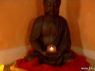 Hey check out this exotic massage session for a stunning brunette milf getting all relaxed and pampered