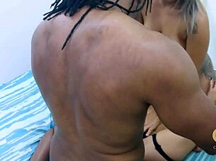 Fiery Amateur Threesome with Latina and Black Guys in Studio Trailer