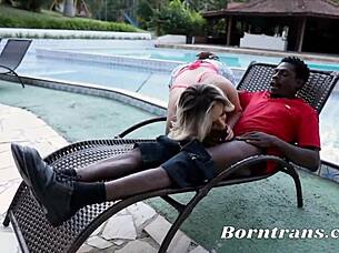 Blond Shemale Teases With Tight Ass Ready For Igor To Pound Deep