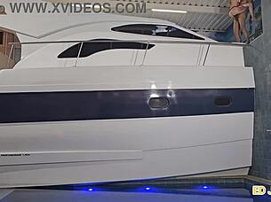 Brazilian beauty rides cock without condom on yacht in steamy encounter