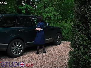 hey, this british nurse is giving her patient a super oily handjob