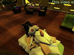 My subscriber kept begging, so why not fuck her hard in this Roblox condo game?