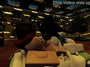 My subscriber kept begging, so why not fuck her hard in this Roblox condo game?