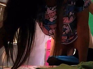 The boss of my best friend oscar in lingerie SUCKS him off