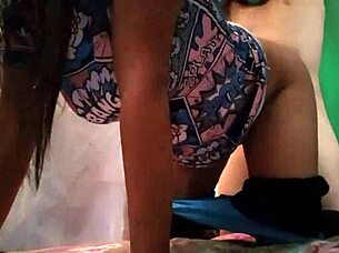 The boss of my best friend oscar in lingerie SUCKS him off