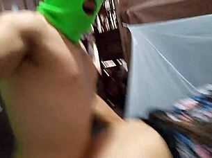 The boss of my best friend oscar in lingerie SUCKS him off