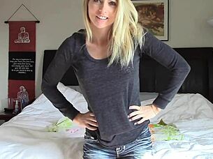 Blonde Webcam Goddess Strips Teasingly In High Definition Homemade Video Then Squirts Powerfully