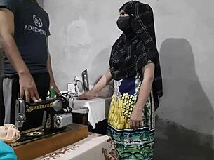 Brutal First Time! Cute Indian Girl Gets Tight Ass Pounded by Tailor in Shop