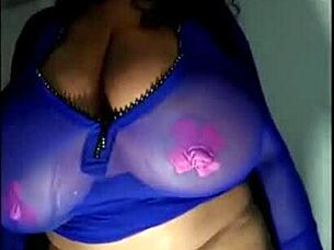 Whoa, check out this massive big tits webcam ebony babe