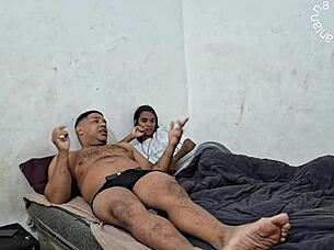 Secret Voyeur Glimpses At Amateur Latina's Steamy Morning Pussy Tease