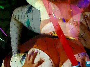 Whoa, check out tattooed brunette tenshii tushii getting rough fucked and dominated in homemade lingerie action!