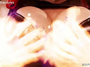 Blonde babe dives into wet anal creampie action with ass licking and fingering in latex boots.