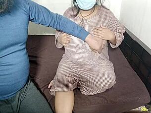 late at night, this indian couple gets intimate in their bedroom with passionate moves.