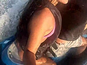 What wild adventures on jet ski in guarujá sea!