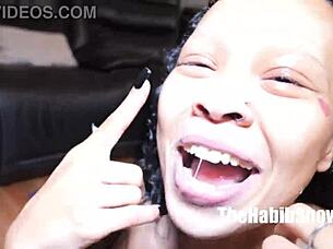 Kaiya Rose licks Amora Rose's dark chocolate pussy and tits in quick lesbian session. Orgasmic monster fun unfolds.