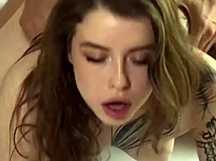 Backstage camera captures anal sex with beautiful tattoo model.