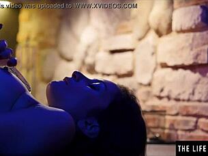 Why watch her pounding tight asshole with huge ice dildo for intense anal orgasm?