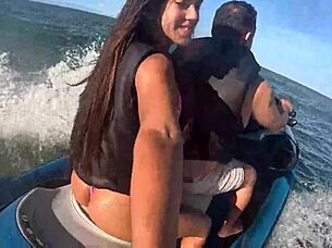 What wild adventures on jet ski in guarujá sea!