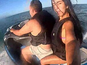 What wild adventures on jet ski in guarujá sea!