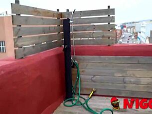 redhead ariel ortiz seduces a vagabond into rough doggystyle and deepthroat action with european couple moaning