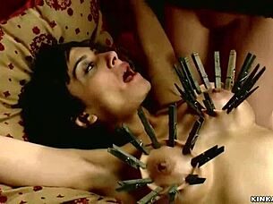 Petite Bound Lesbian Whipped in Intense BDSM Domination