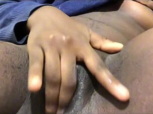 She dives into solo masturbation with her big pussy leading to a creampie finish. It's all about that intimate personal exploration in a casual setting.