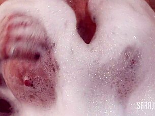 Why Is Horny Sara Jay Finger Fucking Her Wet Cougar Pussy In Bubble Bath?