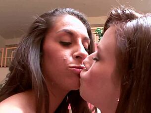 sami st claire and delilah davis, two horny brunette lesbians, enjoy fingering and muff diving in a passionate session