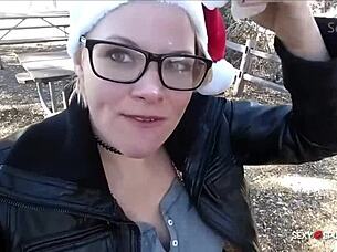 Christmas cumshot compilation with milf facials and swallows