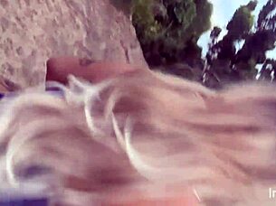 Beach lovers experience intense anal orgasm while watching the sunrise outdoors.