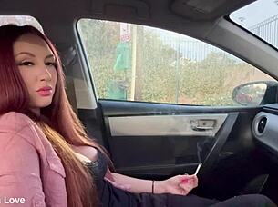 ITALIAN BIG TITS MILF ARTEMISIA LOVE SOLO SMOKING IN CAR