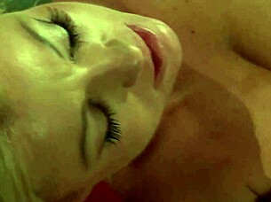 sexy brunette vampire in costume seduced blonde for bondage fun with toys