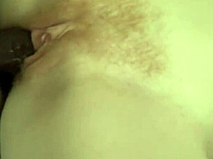 hairy ginger pussy takes rough bbc pounding in amateur interracial orgasm 😏🔥