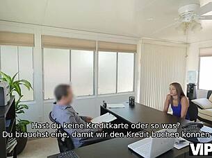 Poor college girl needs credit for her european trip in casting